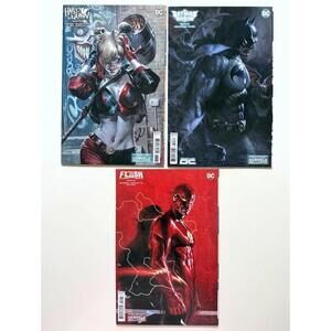 HARLEY QUINN #33, BATMAN AND ROBIN #2, FLASH #2 GABRIEL DELL'OTTO VARIANTS LOT